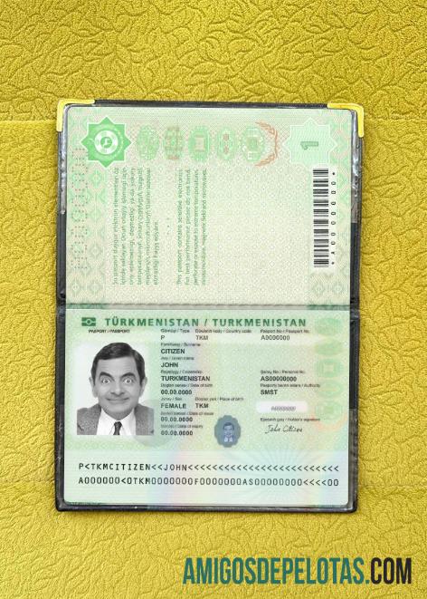 Passaporte do Turcomenistão 2020 Presente Photolook baixar para verificação
